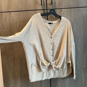 Urban outfitters waffle top with knot (or without)